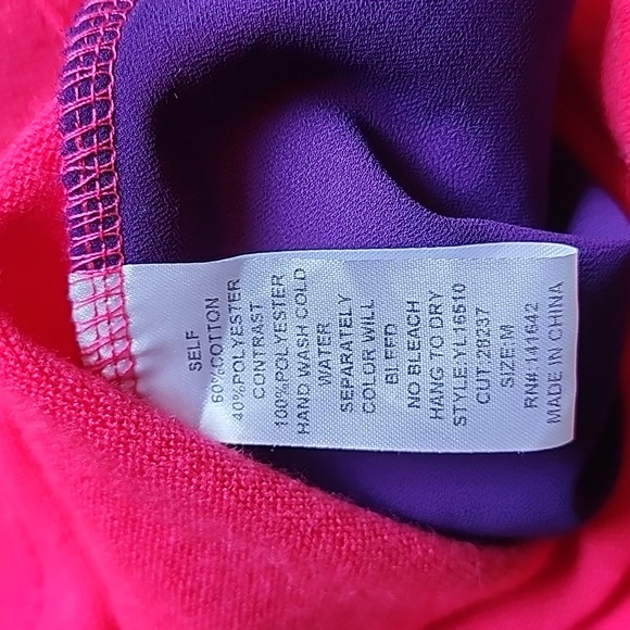Ya of Los Angeles Sz M Pink/Purple New Sweater - Picture 6 of 7